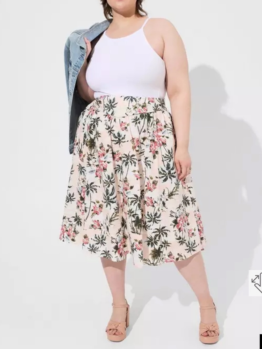 NWT Torrid Midi Poplin High Waist Skirt sz 18 - Picture 11 of 11